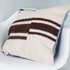 Striped Beige Kilim Pillow Cover 20x20 9388