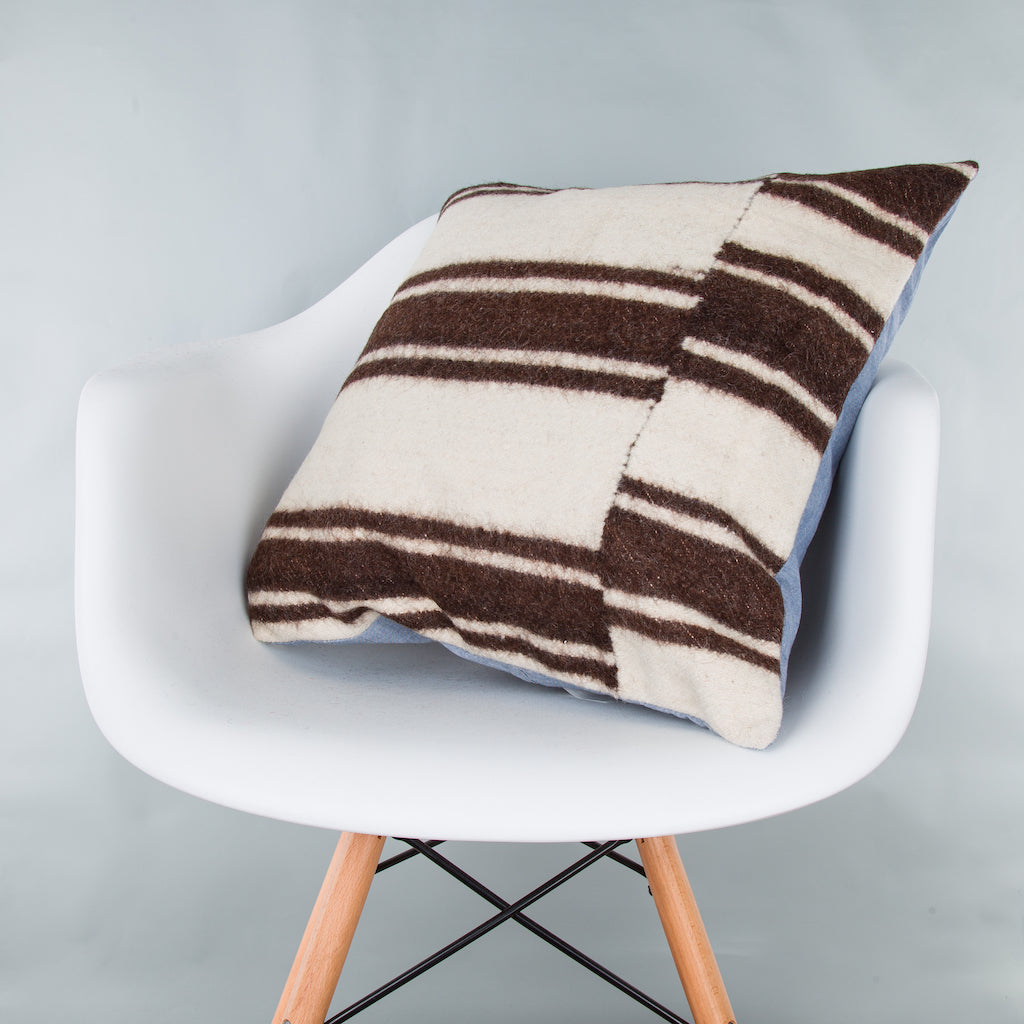 Striped Beige Kilim Pillow Cover 20x20 9395