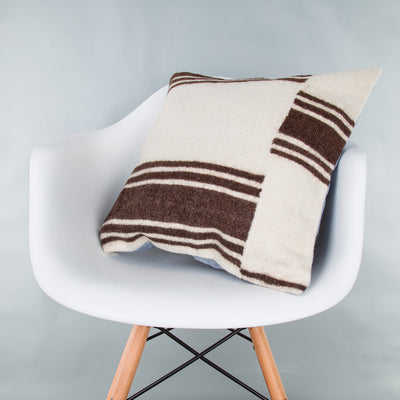 Striped Beige Kilim Pillow Cover 20x20 9402