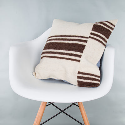 Striped Beige Kilim Pillow Cover 20x20 9405