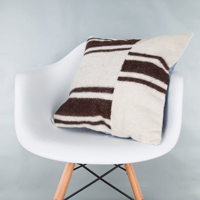 Striped Beige Kilim Pillow Cover 20x20 9406