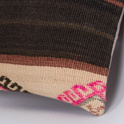 Striped Multiple Color Kilim Pillow Cover 16x16 7249