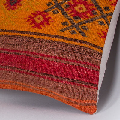 Striped Multiple Color Kilim Pillow Cover 16x16 7348