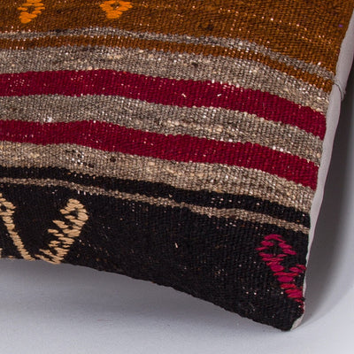 Striped Multiple Color Kilim Pillow Cover 16x16 7352