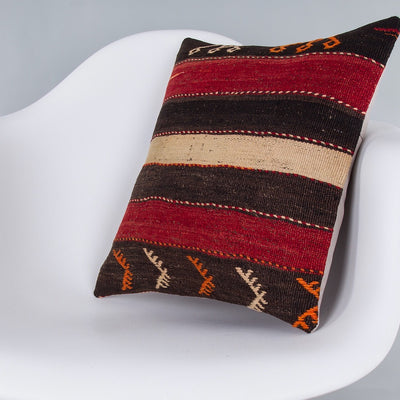 Striped Multiple Color Kilim Pillow Cover 16x16 7365