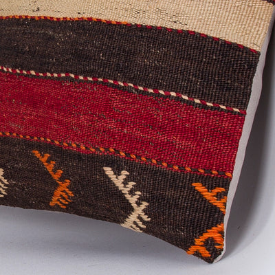 Striped Multiple Color Kilim Pillow Cover 16x16 7365