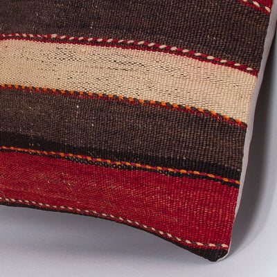 Striped Multiple Color Kilim Pillow Cover 16x16 7366