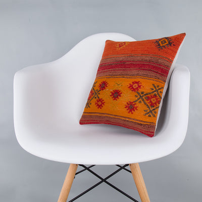 Striped Multiple Color Kilim Pillow Cover 16x16 7411