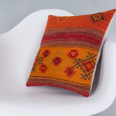 Striped Multiple Color Kilim Pillow Cover 16x16 7411