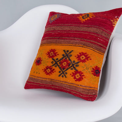Striped Multiple Color Kilim Pillow Cover 16x16 7420