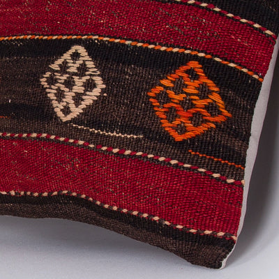 Striped Multiple Color Kilim Pillow Cover 16x16 7432
