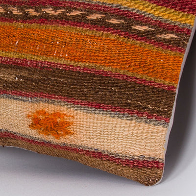 Striped Multiple Color Kilim Pillow Cover 16x16 7448