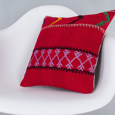 Striped Multiple Color Kilim Pillow Cover 16x16 7531