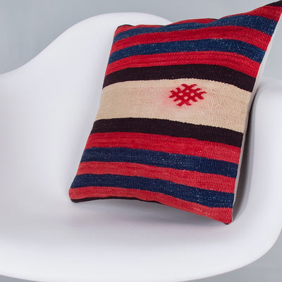 Striped Multiple Color Kilim Pillow Cover 16x16 7538