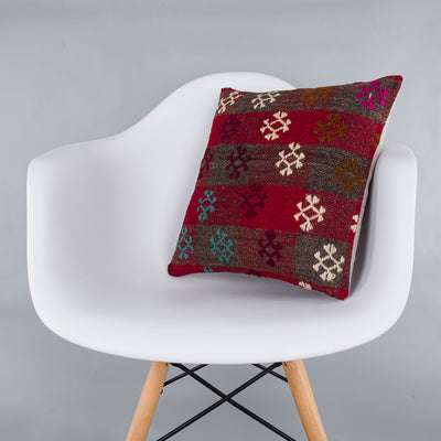 Striped Multiple Color Kilim Pillow Cover 16x16 7567