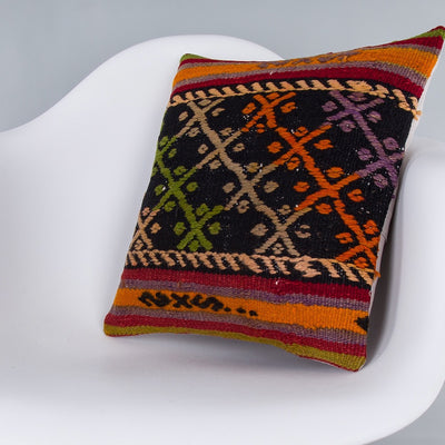 Striped Multiple Color Kilim Pillow Cover 16x16 7603
