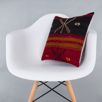 Striped Multiple Color Kilim Pillow Cover 16x16 7628