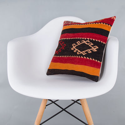 Striped Multiple Color Kilim Pillow Cover 16x16 7631