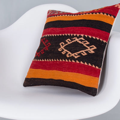Striped Multiple Color Kilim Pillow Cover 16x16 7631
