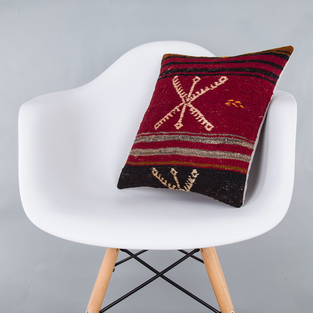 Striped Multiple Color Kilim Pillow Cover 16x16 7633