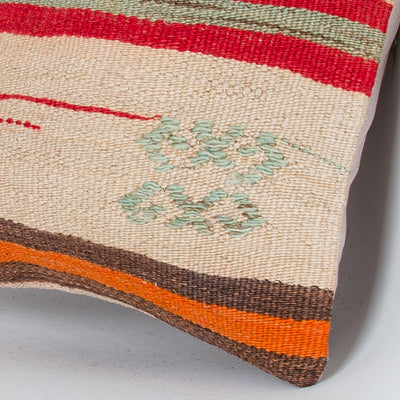 Striped Multiple Color Kilim Pillow Cover 16x16 7675