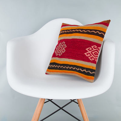 Striped Multiple Color Kilim Pillow Cover 16x16 7683