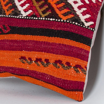 Striped Multiple Color Kilim Pillow Cover 16x16 7700