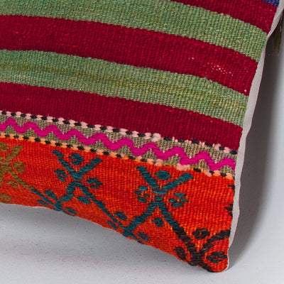 Striped Multiple Color Kilim Pillow Cover 16x16 7704