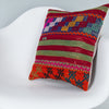 Striped Multiple Color Kilim Pillow Cover 16x16 7705