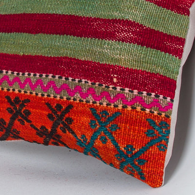 Striped Multiple Color Kilim Pillow Cover 16x16 7705
