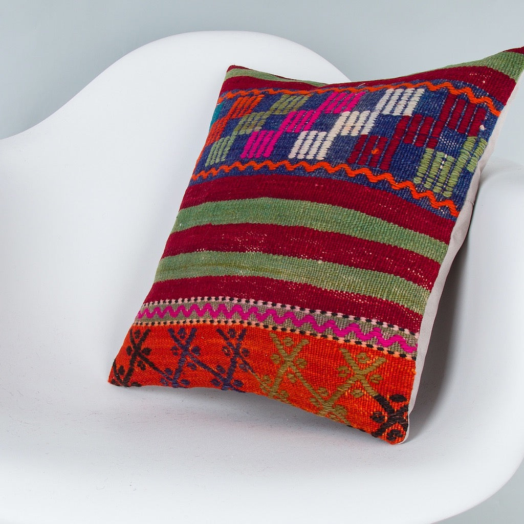 Striped Multiple Color Kilim Pillow Cover 16x16 7706 Shop Now Kilim Pillow Store