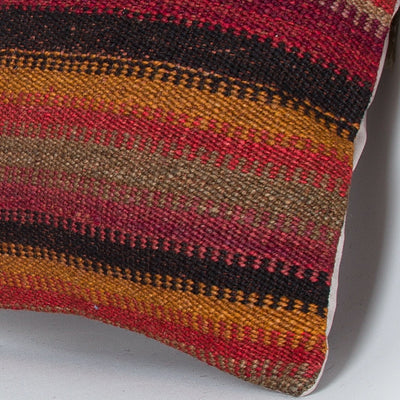 Striped Multiple Color Kilim Pillow Cover 16x16 7720