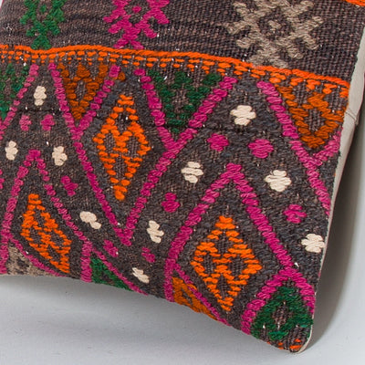 Striped Multiple Color Kilim Pillow Cover 16x16 7786
