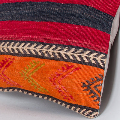Striped Multiple Color Kilim Pillow Cover 16x16 7790