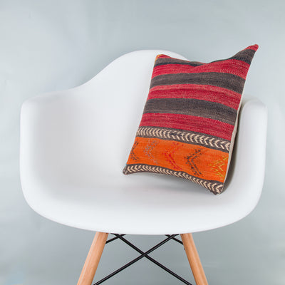 Striped Multiple Color Kilim Pillow Cover 16x16 7791