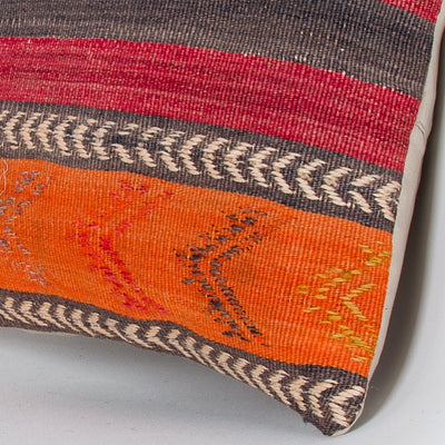 Striped Multiple Color Kilim Pillow Cover 16x16 7791