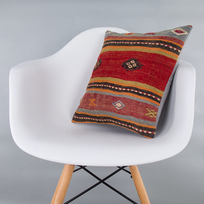 Striped Multiple Color Kilim Pillow Cover 16x16 7818