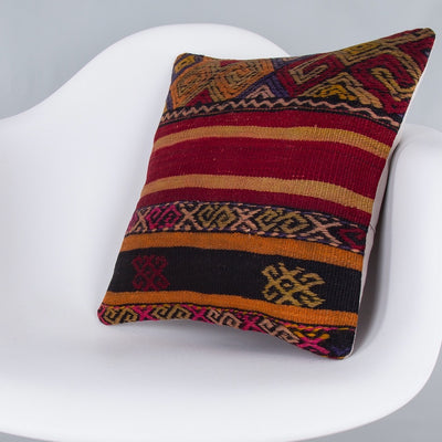Striped Multiple Color Kilim Pillow Cover 16x16 7882