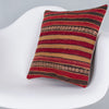 Striped Multiple Color Kilim Pillow Cover 16x16 7899