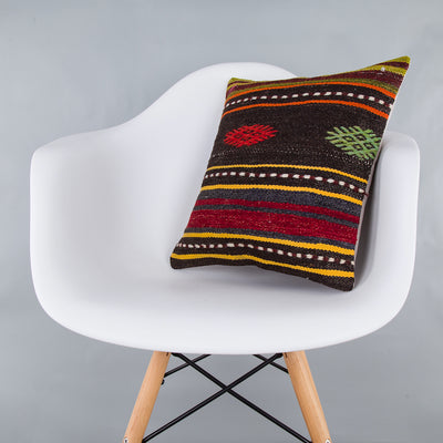 Striped Multiple Color Kilim Pillow Cover 16x16 7960