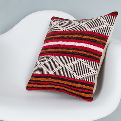 Striped Multiple Color Kilim Pillow Cover 16x16 7986