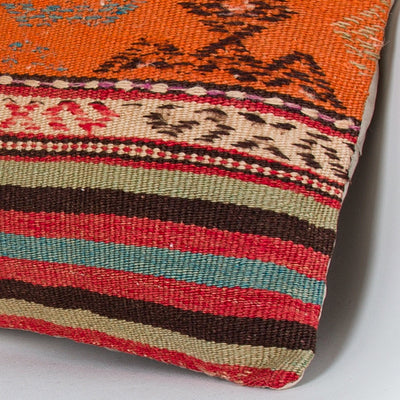 Striped Multiple Color Kilim Pillow Cover 16x16 7988