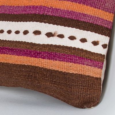 Striped Multiple Color Kilim Pillow Cover 16x16 8039