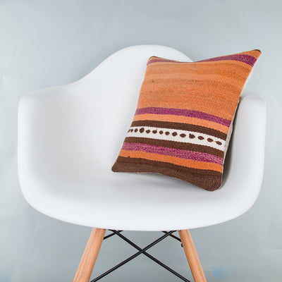 Striped Multiple Color Kilim Pillow Cover 16x16 8040