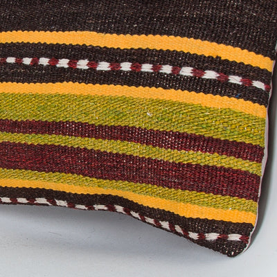 Striped Multiple Color Kilim Pillow Cover 16x16 8043