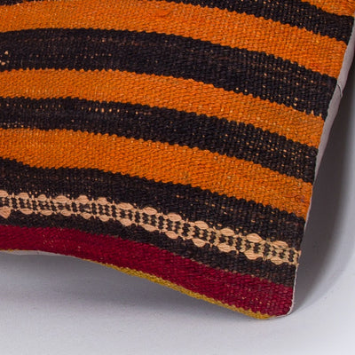 Striped Multiple Color Kilim Pillow Cover 16x16 8216
