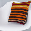 Striped Multiple Color Kilim Pillow Cover 16x16 8218
