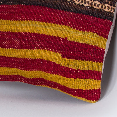 Striped Multiple Color Kilim Pillow Cover 16x16 8221