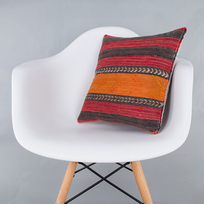 Striped Multiple Color Kilim Pillow Cover 16x16 8226