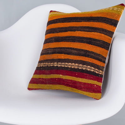 Striped Multiple Color Kilim Pillow Cover 16x16 8227